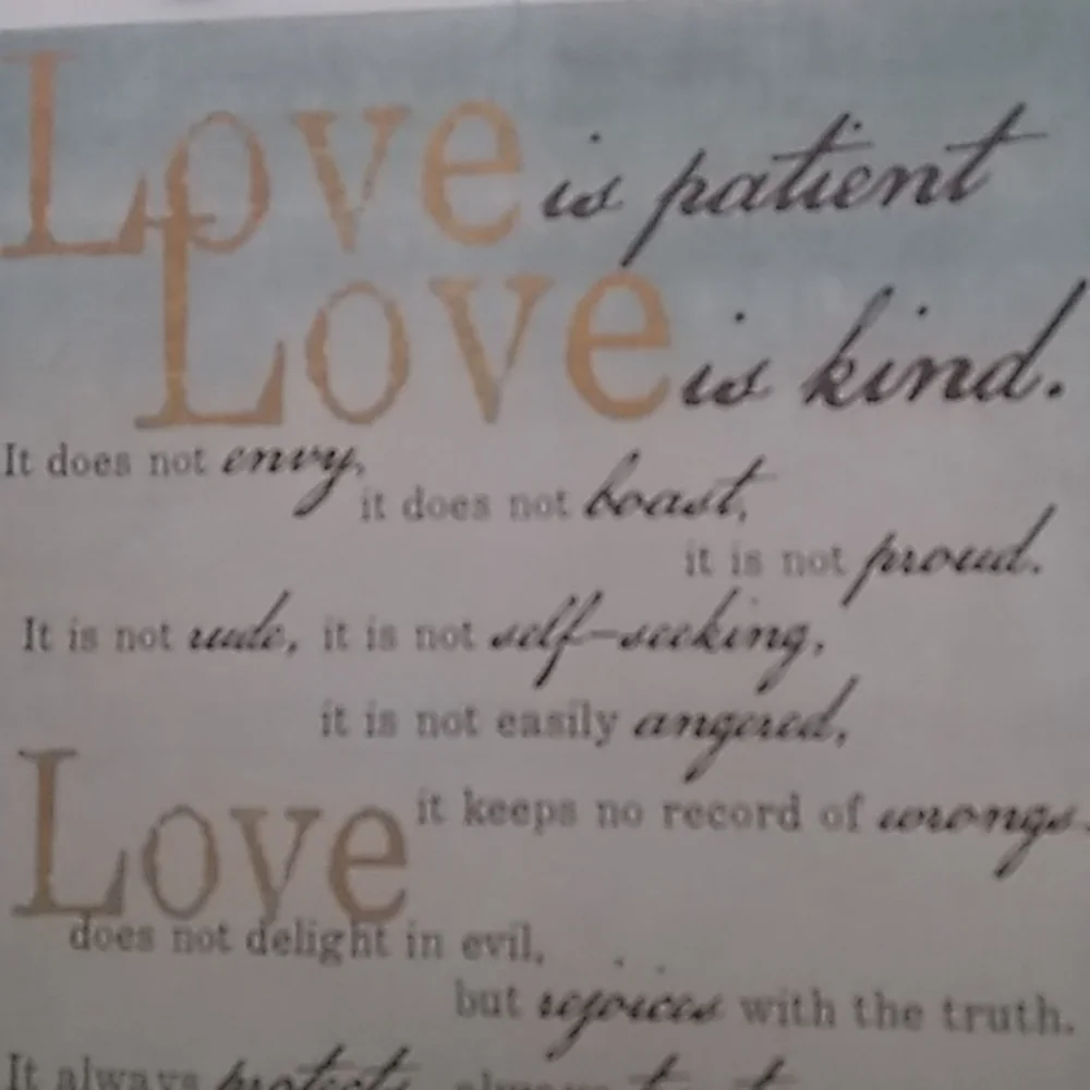 Love is patient